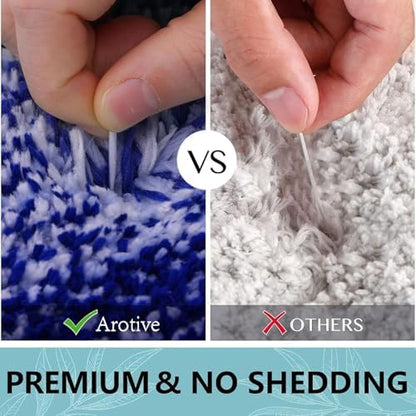 Arotive Microfiber Bathroom Rugs, Shaggy Soft Absorbent Bath Rug, 30x20