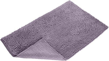 Amazon Basics Non-Slip Microfiber Absorbent Plush Shag Bathroom Rug Mat, Machine Washable, 21" x 34", Lavender
