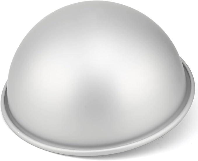 6 Inch Dome Cake Pan, DIY 3D Half Football Soccer Shaped Hemisphere Cake Mold, Aluminum Alloy Cake Molds Nonstick Baking Tools
