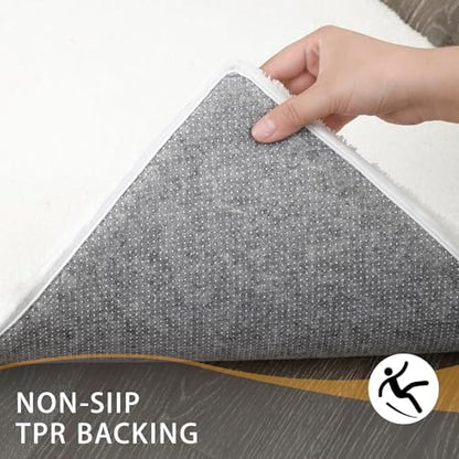 MINIDEAR Bathroom Rugs 36x24 Pure White - Thick Memory Foam Bath Mat, Ultra Soft & Plush Fluffy, Non-Slip, Quick Dry, Absorbent Washable Floor Mat for Tub, Toilet, Home Decor Accessories