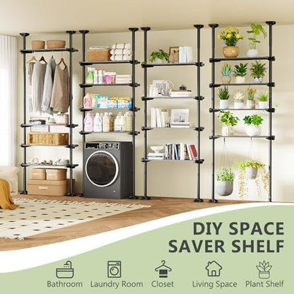Over The Toilet Storage Shelf No Drill 4-Tier Adjustable Bathroom Organizer