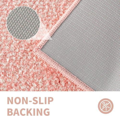 CozeCube Blossom Pink Bath Mat 47"x24" Non Slip Washable Rug