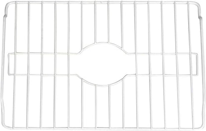 SOFINNI Sink Protectors for Kitchen Sink Bottom with White Coating Grate Insert Grid Sink Bowl Drying Rack Steel Medium (12.5" x 16.25")