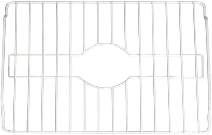 SOFINNI Sink Protectors for Kitchen Sink Bottom with White Coating Sink Grate Insert Grid Sink Bowl Drying Rack Steel Large (12.5" x 18")