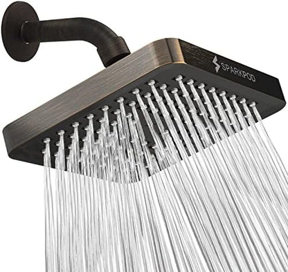 SparkPod Rain Shower Head, 6 Inch Square, Vintage Oil-Rubbed Bronze Finish