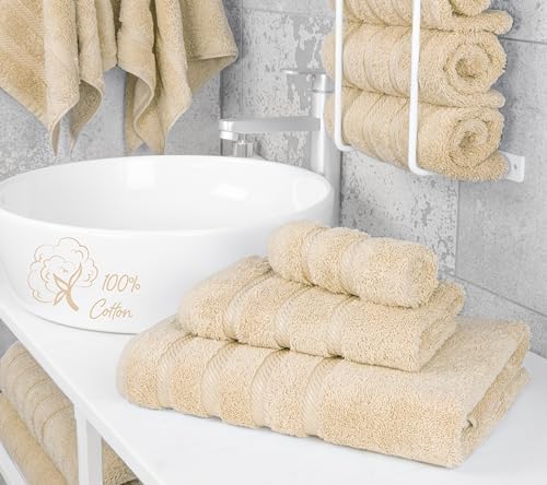 American Soft Linen 100% Cotton Luxury Turkish Towels, 3 Piece Towel Set