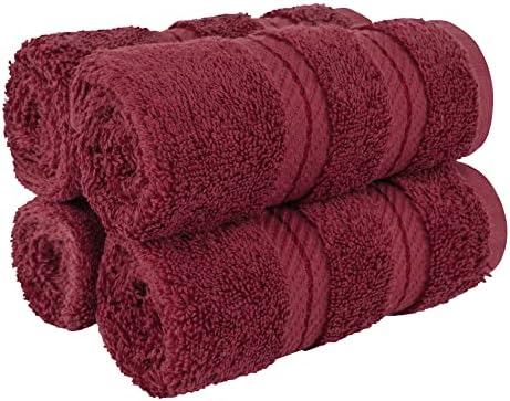 American Soft Linen 100% Cotton Luxury Turkish Towels, 4 PC Washcloth Set
