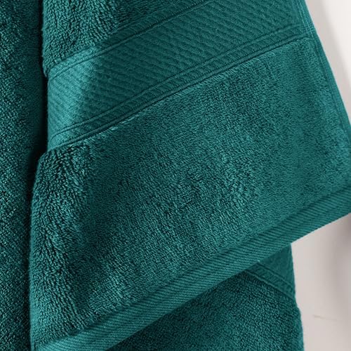 SUPERIOR Egyptian Cotton Plush & Absorbent, Bath Towel Set of 2, Teal