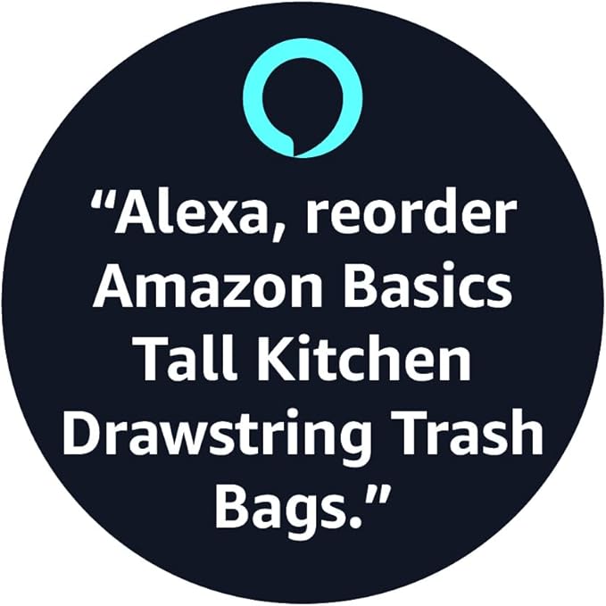 Amazon Basics Tall Kitchen Drawstring Trash Bags, Sturdy and Tear Resistant, 13 Gallon, Unscented, 120 Count