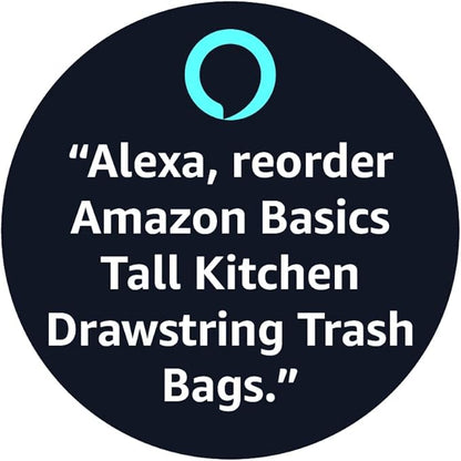 Amazon Basics Tall Kitchen Drawstring Trash Bags, Sturdy, 13 Gallon, Unscented, 200 Count