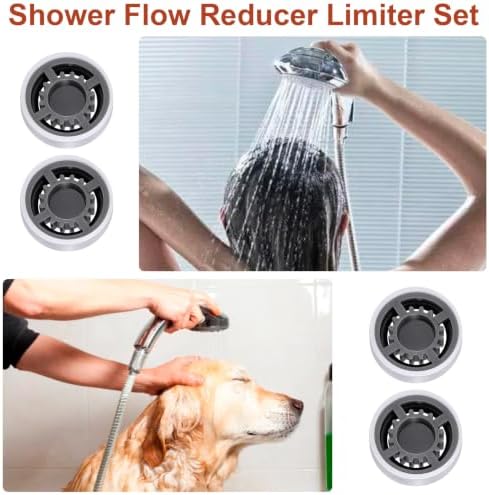 8Pcs Shower Flow Restrictor, Grey Water Flow Reducer Control Value