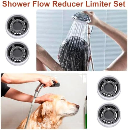 12Pcs Shower Flow Restrictor, Grey Water Flow Reducer Control Value