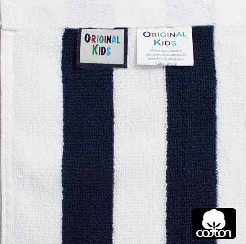 ORIGINAL KIDS Wash Cloths - 100% Cotton Set of 12 Cabana Stripe Washcloths
