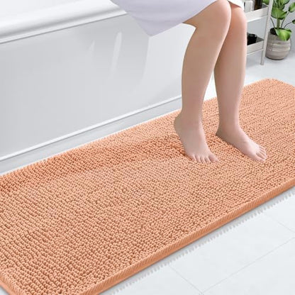 OLANLY Bathroom Runner Rugs 70x24, Extra Soft Absorbent Chenille Bath Rugs