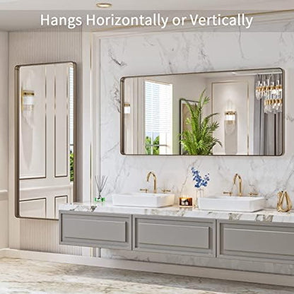 LOAAO 60"X28" Bronze Bathroom Mirror