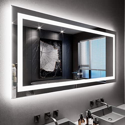 LOAAO 60X30 LED Bathroom Mirror with Lights, UL Listed