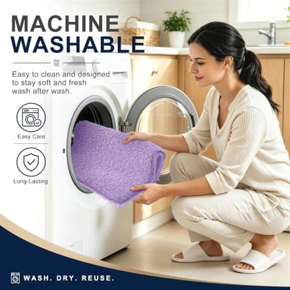 OLANLY Microfiber Bathroom Runner Rugs 59x24, Ultra Soft Bath Mat, Lavender