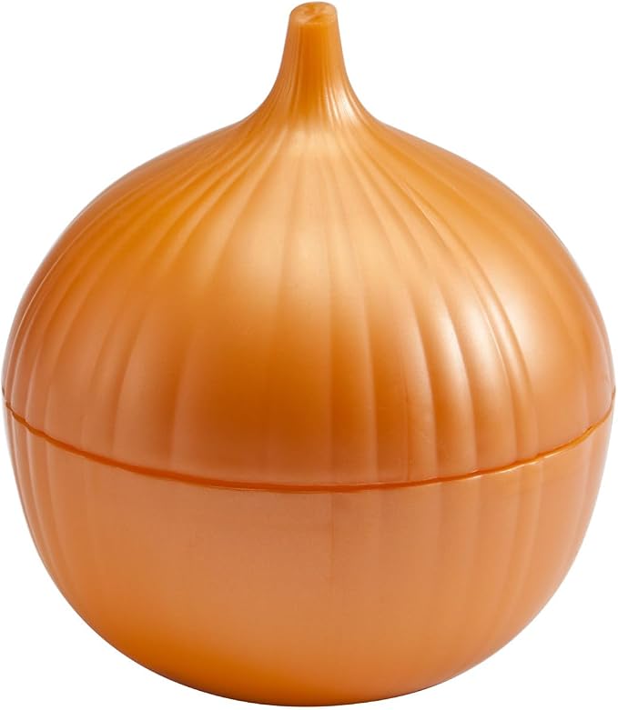 Hutzler Onion Saver Keeper Storage Container Set - Keeps Fresh Longer - 2 Pack - Yellow and Red Onion Set