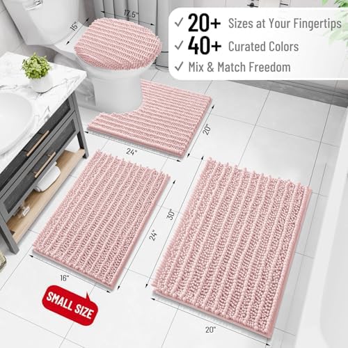 Arotive Bathroom Rugs Mat 30x17, Soft Absorbent Chenille Shaggy Bath Mat