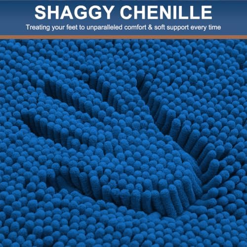Smiry Bathroom Rugs 30X20, Luxury Chenille Extra Soft Absorbent Bath Mat