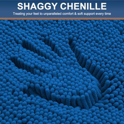 Smiry Bathroom Rugs 30X20, Luxury Chenille Extra Soft Absorbent Bath Mat