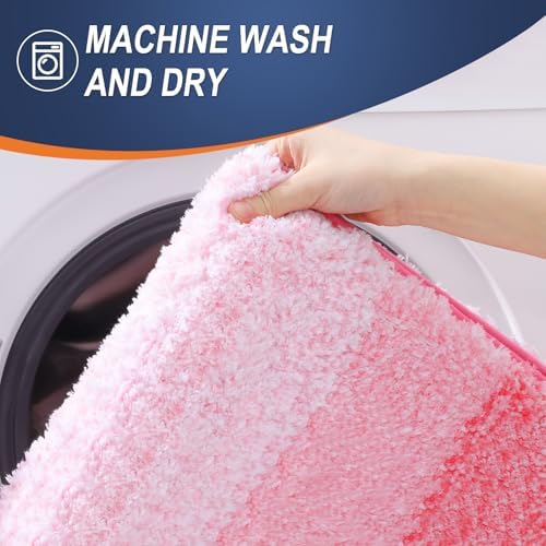 OLANLY Bathroom Runner Rug 54x24, Extra Soft Absorbent Microfiber Bath Rugs