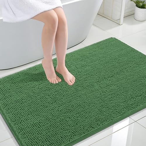 OLANLY Large Bathroom Rugs 44x32, Extra Soft Absorbent Chenille Bath Rugs