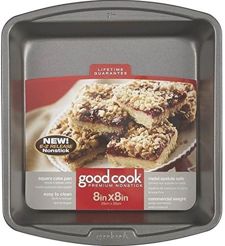 GoodCook Everyday Nonstick Steel Square Pan, 8", Gray (Pack of 12)