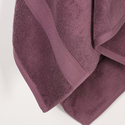 SUPERIOR Egyptian Cotton Plush & Absorbent, Bath Towel Set of 2, Plum