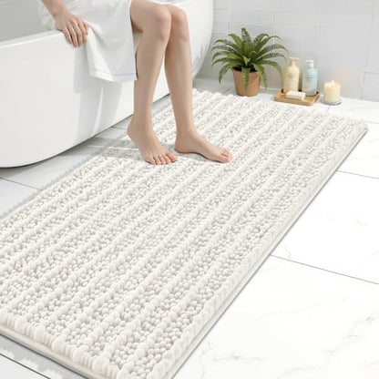Arotive Bathroom Rugs Mat 50x30, Soft Absorbent Chenille Shaggy Bath Mat