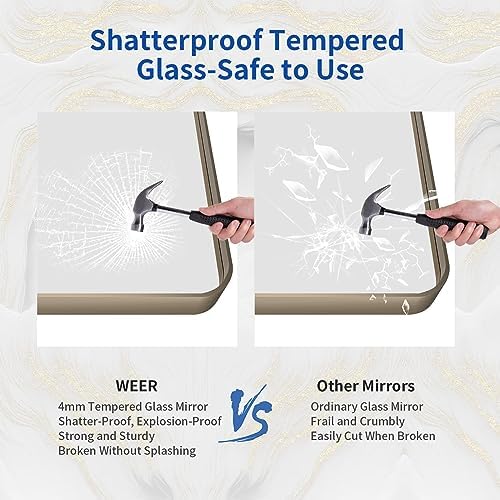 WEER Bronze Bathroom Vanity Mirror 60X30 Inch