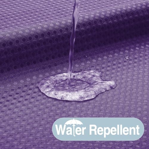 Colorful Star Purple No Hook Waffle Shower Curtain with Liner, 72"W x 75"L