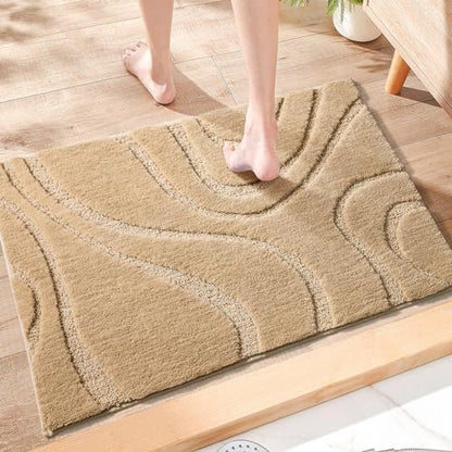 DEXDE Bathroom Rugs Non Slip Bath Mats Carpet for Shower Floor 20x32 Beige