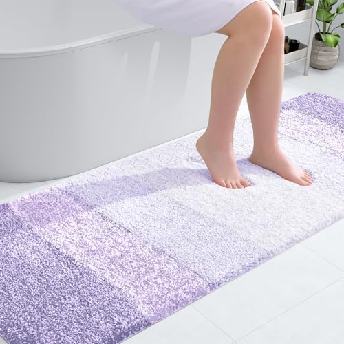 OLANLY Bathroom Runner Rug 70x20, Extra Soft Absorbent Microfiber Bath Rugs