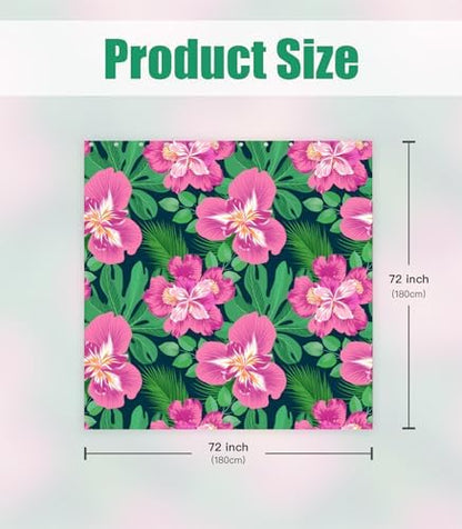 Bathroom Shower Curtain Cute Cortinas para Baño 72 x 72, Tropical