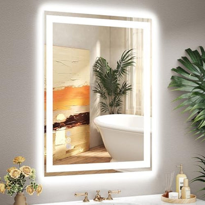 28x36 LED Bathroom Mirror, 6000LM, Separate Front and Back Lights