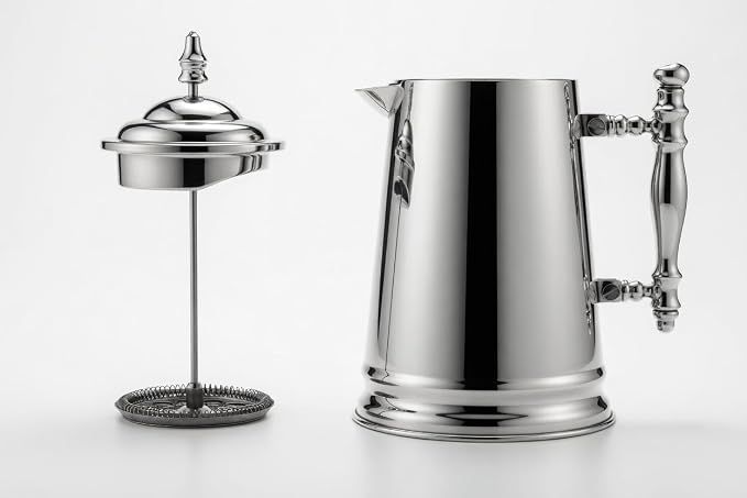 Francois et Mimi Vintage-Style Stainless Steel French Coffee Press, 34-Ounce