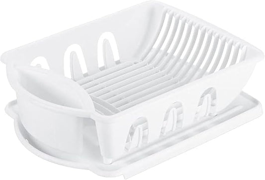 Sterilite 06218006 Sink Dish Rack Drainer, White