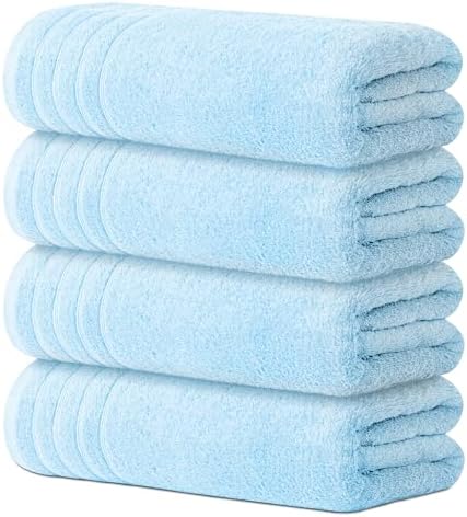 Avalon Towels Bath Towels Set of 4, Size 30 x 60 Inches