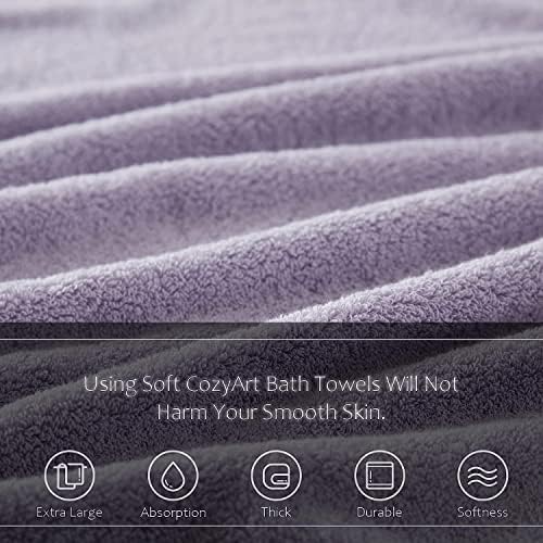 COZYART Luxury Bath Towels 2 PCS, Lavender 100% Turkish Cotton 650 GSM