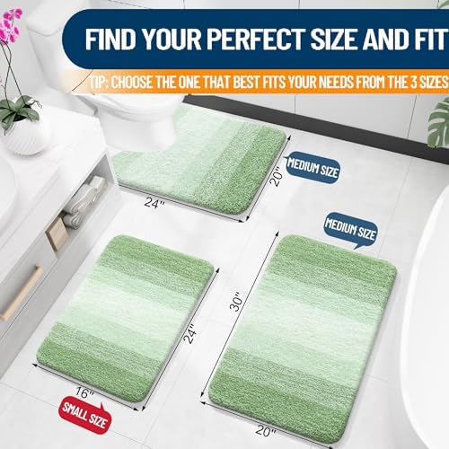 OLANLY Bathroom Runner Rug 45x27, Extra Soft Absorbent Microfiber Bath Rugs