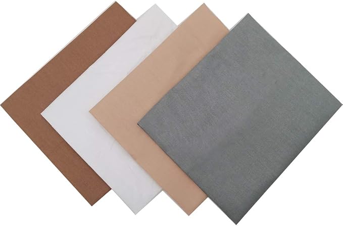 Fabric, 8 pcs/lot Fat Quarter Fabric Bundles Top Cotton 19.69" x 19.69" (50cm x 50cm) Quilting Cotton Craft, Pre-Cut Squares Sheets for Patchwork Sewing Quilting Crafting, Solid Color.