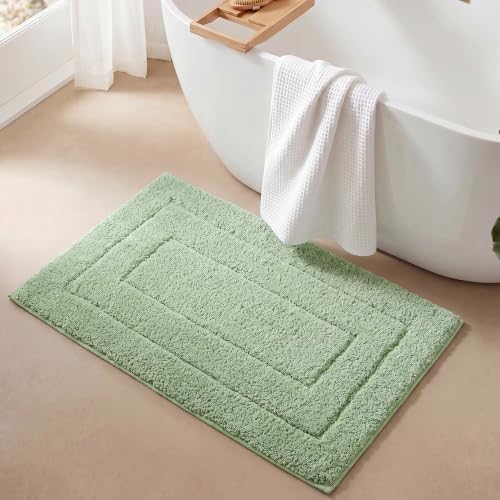 GRANNY SAYS Sage Green Bathroom Rug 16" x 24", Non-Slip Bath Mat
