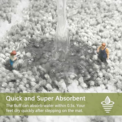 Get Naked Bathroom Rugs - Funny Bath Mats for Bathroom Non Slip Cute Carpet for Floor Decor Water Absorbent Bath Rugs for Sink Bathtub and Shower Gray 20" x 32"