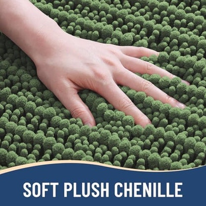 Arotive Bathroom Rugs Mat 36x24, Soft Absorbent Chenille Shaggy Bath Mat