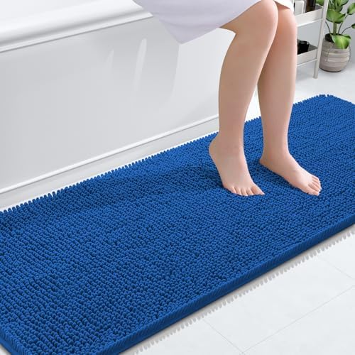 OLANLY Bathroom Runner Rugs 70x24, Extra Soft Absorbent Chenille Bath Rugs