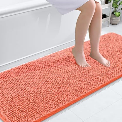 OLANLY Bathroom Runner Rugs 70x24, Extra Soft Absorbent Chenille Bath Rugs