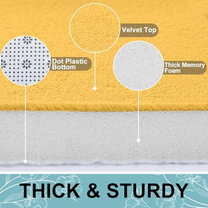 Smiry Memory Foam Bath Mat 24x16, Extra Soft and Absorbent Bathroom Rugs