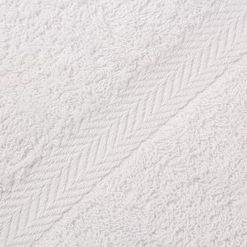 Towel and Linen Mart 100% Cotton White 12 Pack Medium Bath Towel Set, Quick Dry, Super Absorbent, Light Weight, Soft Feel, Premium Towels for Hotel, Spa and Bathroom (24 X 48 12 Pack White)
