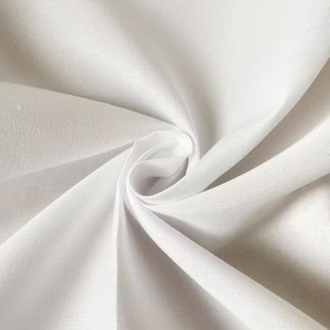100% Cotton Muslin Fabric 63 Inch*2 Yards Muslin Linen Fabric by The Yard, Thick Draping Fabrics Suitable Material for Sewing DIY Making Supplies Quilting Patchwork(Bleached, 2 Yard)